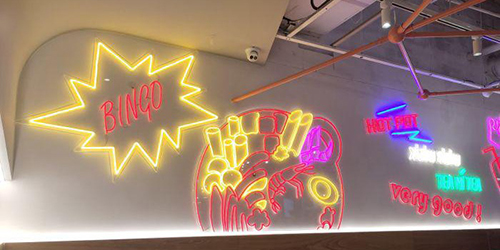 連鎖餐飲店霓虹燈標識;室內霓虹燈;日合霓虹燈標識制作